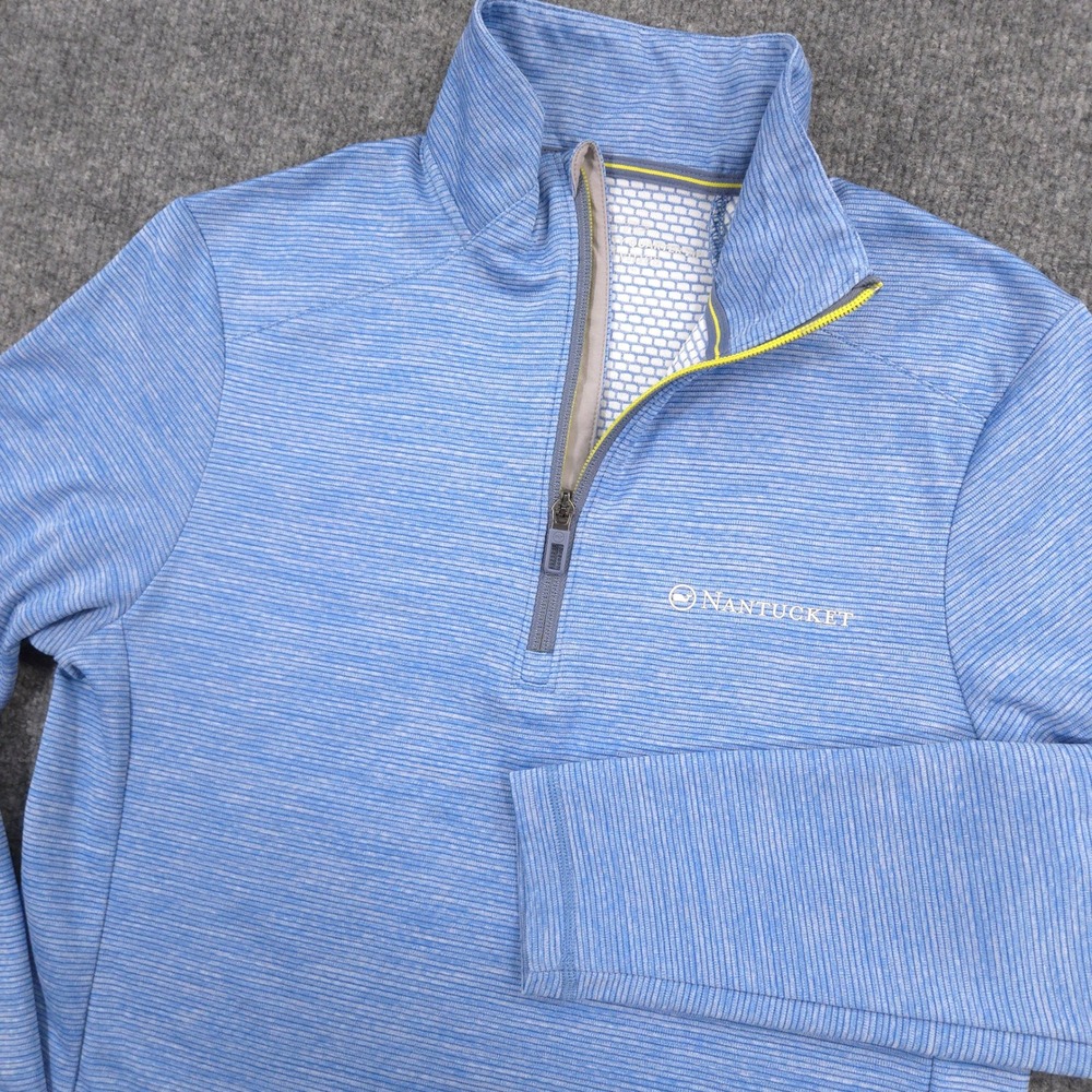 Vineyard Vines On The Go Sankaty 1/4 Zip Mens XS Blue Nantucket Pullover Preppy